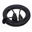 Cordon prolongateur pour chantier IP44 10m noir H07RN-F 3G2,5