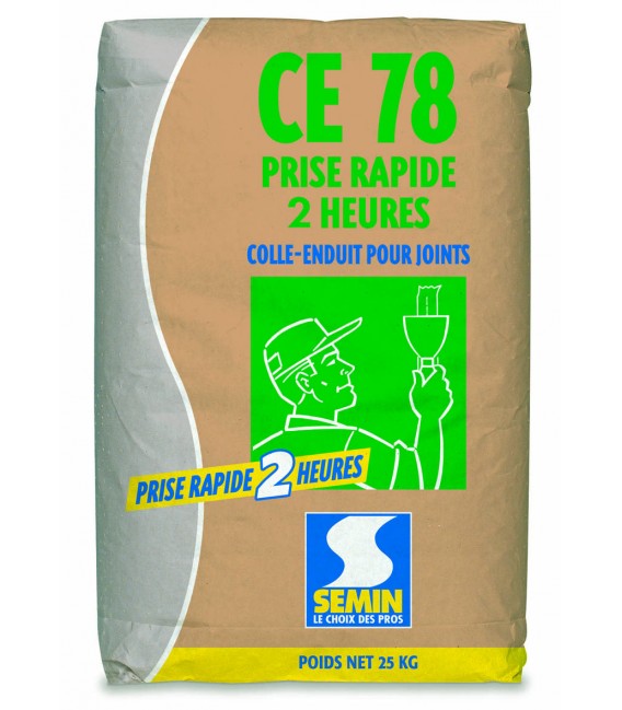 CE 78 RAPIDE ENDUIT POUR JOINTS DE PLAQUES DE PLÂTRE  - 2 HEURES