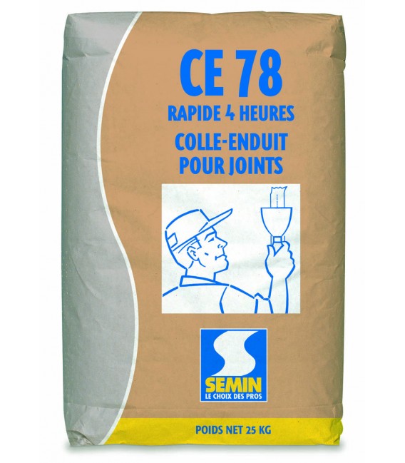CE 78 RAPIDE ENDUIT POUR JOINTS DE PLAQUES DE PLÂTRE TEMPS DE PRISE 4 HEURES