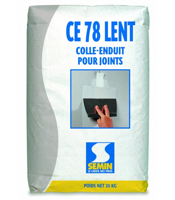 CE 78 LENT ENDUIT POUR JOINTS DE PLAQUES DE PLÂTRE 25KG