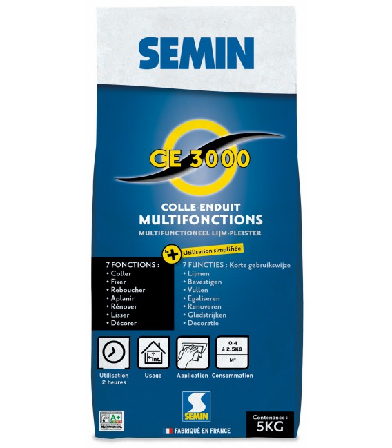 CE 3OOO ENDUIT DE RENOVATION COLLE-ENDUIT UNIVERSELLE 5KG