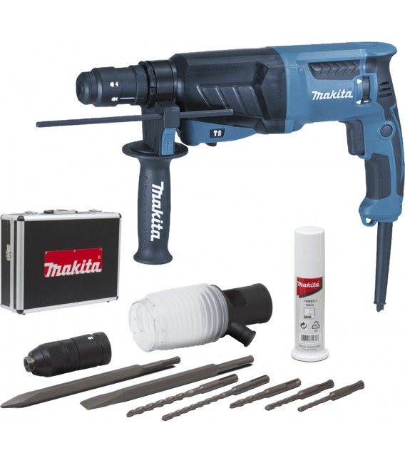 Perfo-burineur SDS-Plus 800 W 26 mm (coffret alu + kit d'accessoires)